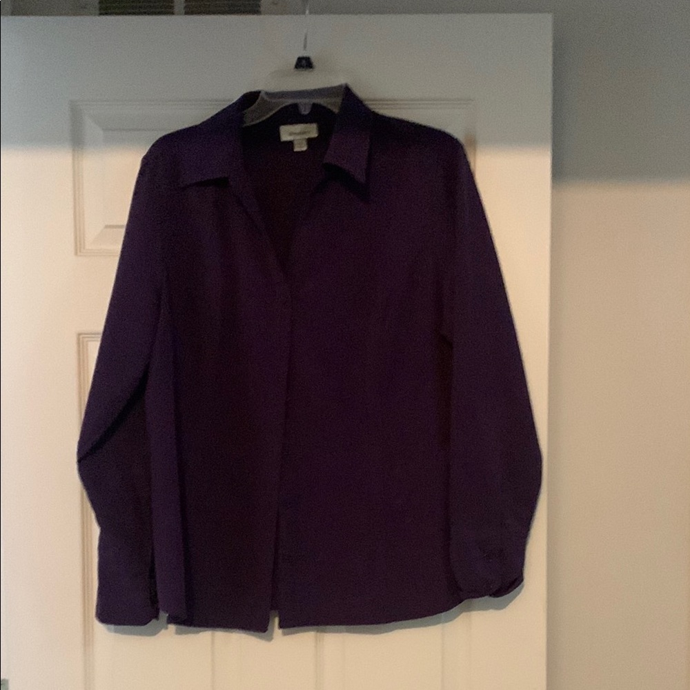 Dress Barn Purple Button Down Shirt